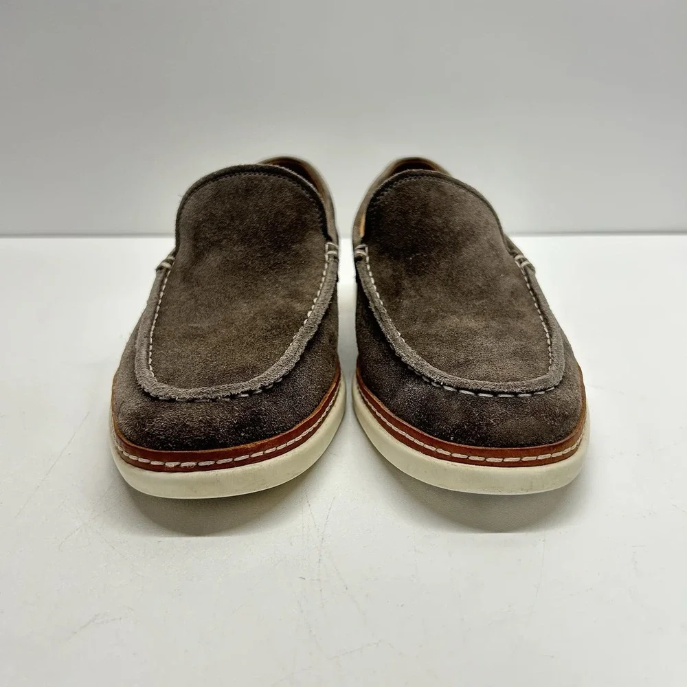 Allen Edmonds WILDER Suede Venetian Slip On Loafers 9.5 D Brown Dress Shoes‎